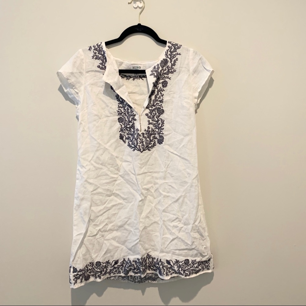 Beachy Embroidered Mini Dress